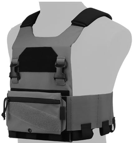 KLYso With Candy Pouch Elastic Magazine Bag Low-profile Minimalist Hunting Vest Airsoft Tactical Lightweight Plate Carrier AC-1 Set (Color : WG)