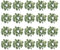 20 Stück Elegant Kerzenringe,Hochzeitskerzen Ringe künstliche Eukalyptusblätter Kerzenkränze für Säulen, kleine Greenery Kerze Kranz für Hochzeit Mittelstücke Home Party Tischdekoration (Grün