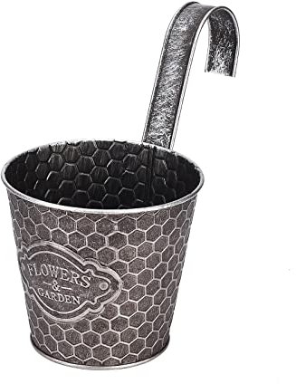 Fioriera da parete Secchio in metallo Fioriera verticale a coste Design Wall Mount Flower Pot