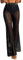 GORGLITTER Women's Glitter Sheer Mesh Flare Leg Pants High Waisted See Through Swimsuit Beachwear Coverup Pants Black XL