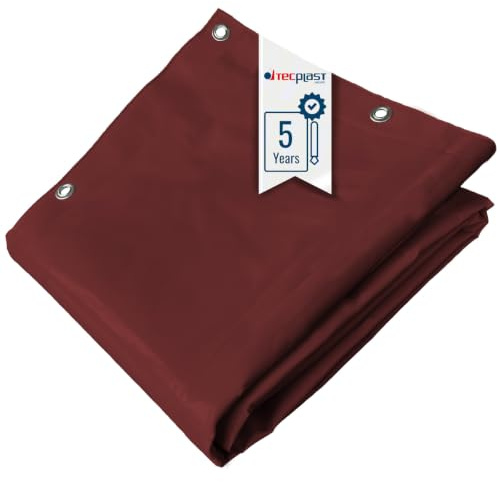 Lona PVC Impermeable 2,5x3 m Rojo Borgoña - Garantía de 5 años TECPLAST - LP506MU - Lona Exterior - Resistencia Anti-UV
