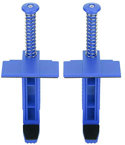 2Pcs Brick Liner Runner,Wire Drawer Bricklaying Tool Brick Liner Clamps Leveling Measuring Tool Engineering Accessory Masonry Tools for Building Construction (Blue)