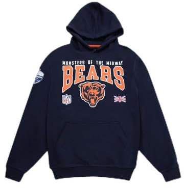 CHICAGO BEARS Unisex Football Hooded Kapuzenpullover, Blau, L EU