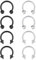 Longita 8PCS 16G Edelstahl Hufeisen Nase Reifen Ringe Augenbraue Lippe Ohrringe Tragus Ohrringe Septum Piercing Ohr Helix Knorpel Daith Conch Körper Piercing Schmuck Dia 10mm