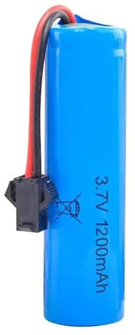 HELINAZI 3,7 V Lithium-Ionen-Akku, 1200 mAh/2000 mAh, wiederaufladbarer Ersatzakku mit SM-2P-Anschluss,1200mAh