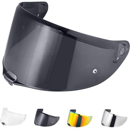 Visière de Casque de Moto pour FF811/VECTOR II/Citation II,Visière de Casque de Protection Contre Le Vent Moto,Lentille de Remplacement Visiere Casque Moto(Noir)