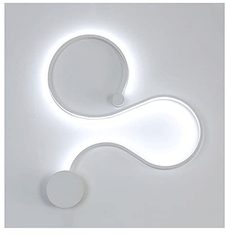 - Aplique de pared con forma de serpiente - Lámpara de pared minimalista, accesorio de iluminación, decoración de pared interior, aluminio, compatible con sala de estar, dormitorio, cocina, lámp