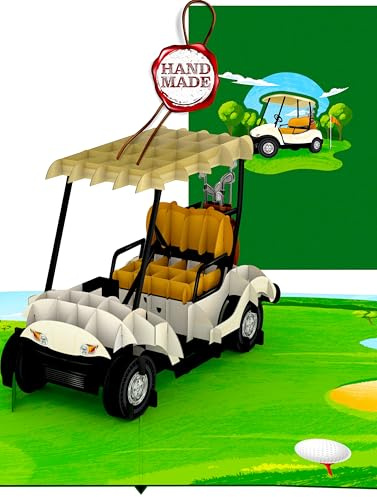 Liebessa Golf Karte - mit 3D Pop Up Effekt - für Golf-Spieler - Perfekt für alle Golfliebhaber - Besondere Geschenkkarte für Golfspieler, Lustiges Golfgeschenk für Frauen & Männer