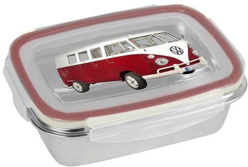 GEDA LABELS Brotdose VW Classic rot 850ml Edelstahl