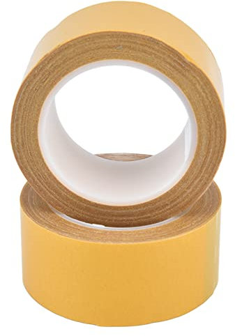 Ruban adhésif double face pour tapis, adhésif puissant en fibre de verre, pour parquet, porte, fenêtre, 10 m de long, 50 mm de large, 2 rouleaux