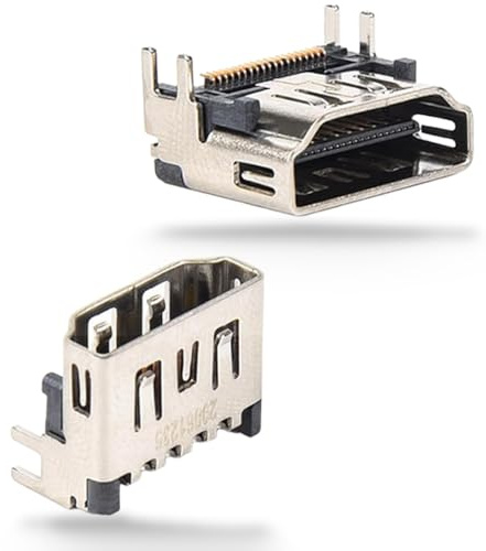 DIFLAX 2 Pièces Connecteur HDMI Remplacement, Port HDMI, Prise HDMI Remplacement, Interface HDMI, Console de Jeu Accessoire, Compatible avec Consoles de Jeu, HD Qualité, Durable