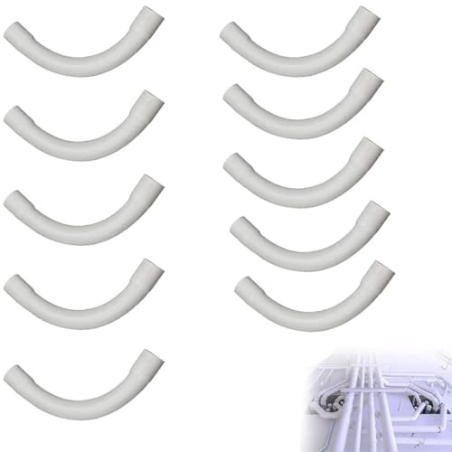 Wxinsheng 10 Stück Rohrbogen M16 PVC Rohrbogen 90 Grad Steckbogen für Elektrorohr Kabelkanal Keller Wand Decken Montage Kabelrohr allzweck Aller Art (16mm)