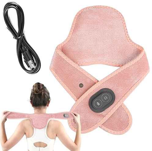 Chauffe-nuque chauffant - Appareil de massage ergonomique réglable - Coussin chauffant - Appareil de massage pour les douleurs musculaires - Pour femmes âgées - Bureau à la maison, voyage, hiver