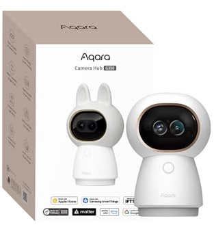 Aqara 4K UHD Dual-Lens Camera Hub G350, Telecamera Interna con Zoom 9X, Rotazione 360°, Auto-Tracking AI, Riconoscimento Visi/Gesti, Compatibile con Apple HomeKit, Alexa, Google Home, SmartThings | Zoom 9X, Auto-Tracking Ai, Riconoscimento Visi/Gesti, Compatibile Con Apple Homekit, Alexa, Google Home, Smartthings