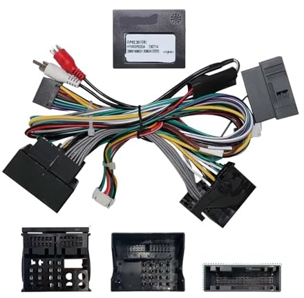 SKYFAME 16-poliger Kfz-Kabelbaum-Adapter, CAN-Bus-Box, Android-Radio-Decoder, Stromkabel, kompatibel mit Opel Astra H, Zafira B, Antara, Vectra C
