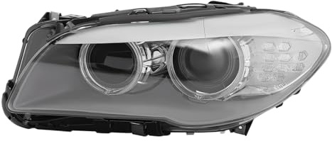 Linker Scheinwerfer OE 63117271911 passend für BMW 5er F10 F11 2009-2013,HID Hauptscheinwerfer mit LED Tagfahrlicht ohne AFS,Klar Linse Schwarz Chrom Gehäuse 12V