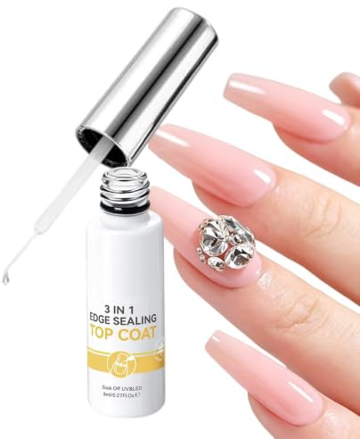 Gel Nagel Decklack 8ml Langanhaltend Schnell Trocknend | Glänzend Gel Decklack LED Aushärtung Geeignet für Frauen, Mädchen und Anfänger, Zuhause, Täglich, Reisen, Dating, Party,