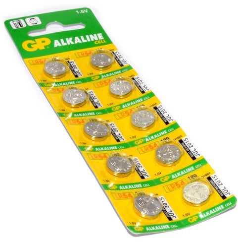 kenable GP Alkaline Cell Battery LR54 189 V10GA D189A 1.5V Pack Of 10