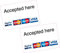 Aufkleber, mit „Accepted here“ Aufschrift, für PayPal-, MasterCard-, Maestro- und Visa-Karten, 2 Stück
