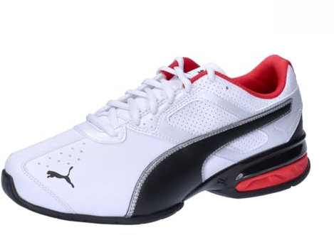 PUMA Herren Tazon 6 FM Low-Top Trainer, Puma White-Puma Black-Puma Silver, 42 EU