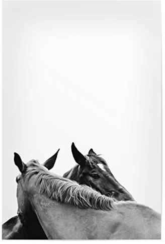 artboxONE Poster 45x30 cm Tiere Tiere Two Horses hochwertiger Design Kunstdruck - Bild Horse Horses Pferd