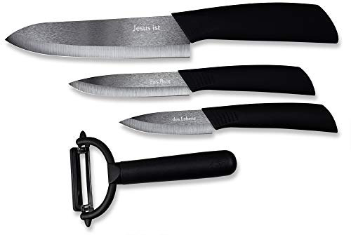 Uljö °°Hochwertiges Messer-Set Jesus ist das Brot des Lebens