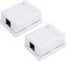 Oumefar 2Pcs RJ45 Mount Box Cat6 Single Port Desktop Information Network Junction Box with Double Sided Tape for Ethernet CablesElectronic Component