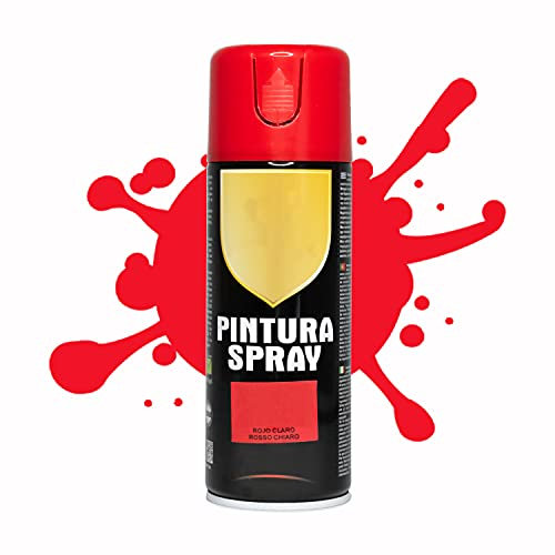 Pintura Spray 400ml para Metal/Madera/Plástico (Rojo Claro, 1 Bote)