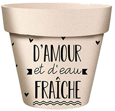 Cache Pot en Bambou d'amour et d'eau Fraîche 25.5 cm