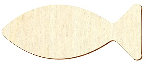 Einfacher Holz Fisch - Deko Basteln 3-50cm, Pack mit:10 Stück, Breite:20cm breit