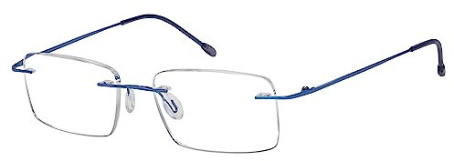 Eyekepper Rahmenlos lesen Brille zum Männer lesen - Rechteck Randlos Lesebrille Blau