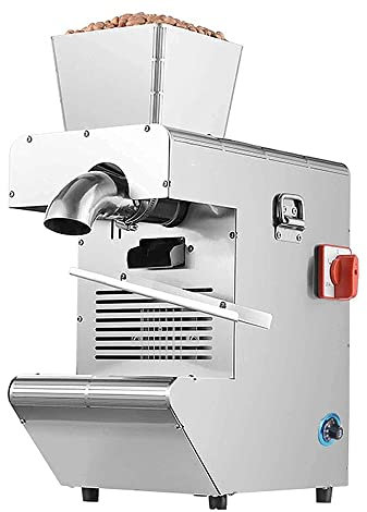 MNSRRN Stainless Steel Household Oil Press, Electric Oil Press Stainless Steel Cold Pressed Walnut Peanut Flaxseed Sesame Oil Extractor
