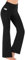 FDEETY Bootcut Yoga-Hose, hoch taillierte Stretch-Workout-Schlaghose, Sporthose mit Bauchkontrolle und Taschen (S)