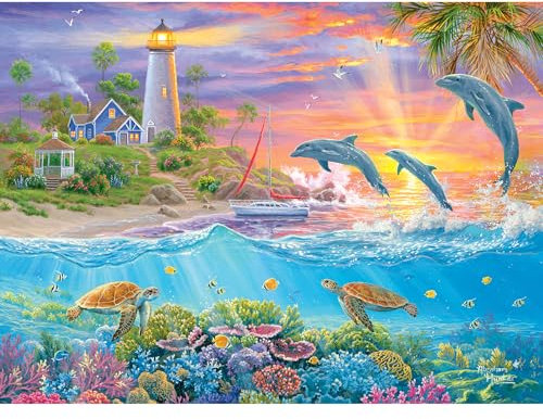 Cra-Z-Art Puzzles Abraham Hunter Puzzle mit 1000 Teilen – Leuchtturm der Fangstrahlen, mehrfarbig, 50,8 x 68,6 cm