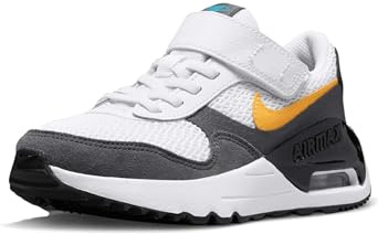 Nike Air Max SYSTM Sneaker, Weiß/Laserorange-Eisengrau, 32 EU