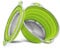 Passoire à pâtes en acier inoxydable et silicone - Passoire de cuisine pliable - Résistant à la chaleur et peu encombrant - Vert