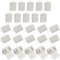 AERZETIX - C65770 - Lot de 25 équerres d'angle 42x27 mm en plastique avec couvercle - raccord d'assemblage de meuble - support étagères fixation panneaux armoire placard vis ébéniste - couleur blanc