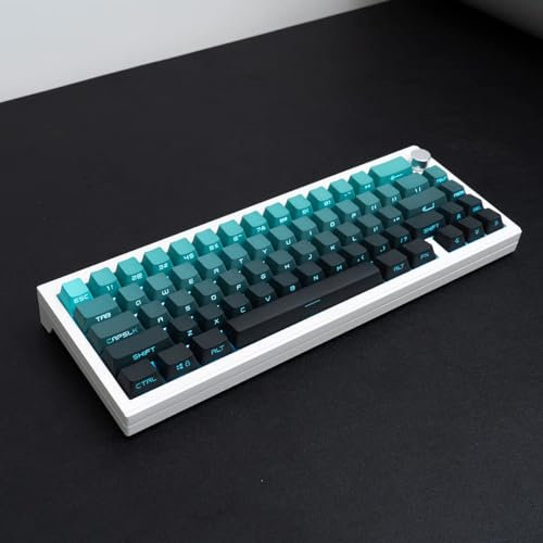 mintcaps PBT Doubleshot Gradient Cyan Backlit Keycaps - 134 Keys OEM Profile Full Set for 60% 65% 75% 100% Mechanical Keyboards