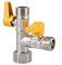 Valvola a sfera per gas in ottone a 2 vie, valvola a T, valvola a sfera per gas in ottone a due vie da 1/2 per uso domestico o industriale