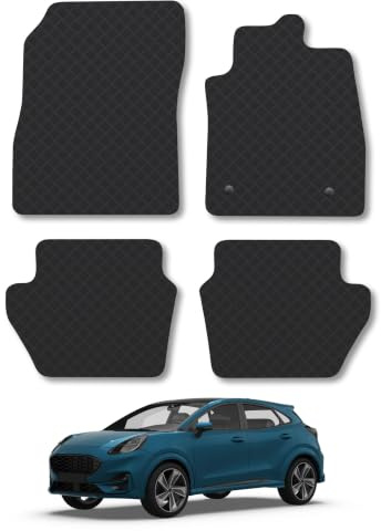 Fits Ford Puma (2019+) 3mm Rubber Car Floor Mats | Tailored Fit Heavy-Duty Rubber Floor Mats Waterproof Durable Custom Fit Water Resistant Easy-Clean