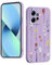 YUXING Funda para Xiaomi Redmi Note 12 4G Silicona - Moda Lindo Patrón Diseño Delgado Carcasa, Antichoque, Antideslizante, Elegante, Protección Totaly Resistente (Flower,Purple)