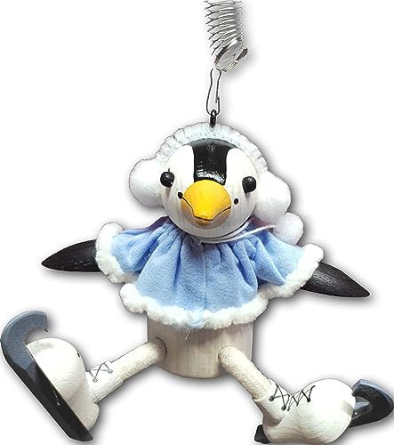 SeleXions Schwingfigur Pinguin Bolero + Schlittschuhe, ca. 11cm, Holz