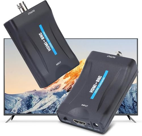Ldafava HDMI zu BNC Konverter, HDMI BNC Adapter Ausgangskabel Adapter für VHS Video/Aufnahme Player, DVD-Recorder, die BNC-Signale empfangen können