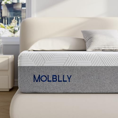 Molblly-Matratze 180x200cm,Höhe-20cm,H3,Orthopädische 7-Zonen Kaltschaummatratze,Anti-allergisch,Rückenentlastende,Abnehmbarer Stoffbezug Matratze 180x200x20cm