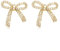 Nayyana 14K Gold funkelnde Schleife Ohrringe, Strass Kette Quaste Ohrring Kristall Fee Tropfen Schmuck Geschenke für Sie, Ohrring Ohrstecker Schmuck Schleife Ohrringe für Frauen