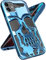 Phonebliss for iPhone 11 Phone Case for Men, Skull Skeleton Women Cool Gothic Cases for Boy Girls, Goth Hollowed Designer Plated Cover for iPhone 11 Blue