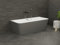 SPALINA Baignoire Semi-îlot Murale Mint 160 Grise 160x75cm, by