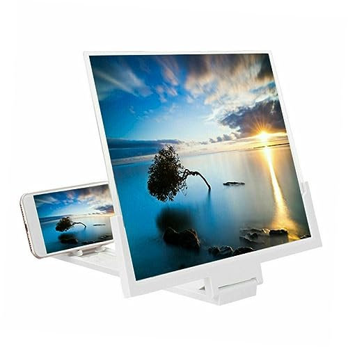 OKUMEYR Faltbarer Handy-bildschirmverstärker Tragbare Bildschirmvergrößerung Für Kompatibel Mit Smartphones Für Zuhause Und Büro Weiß