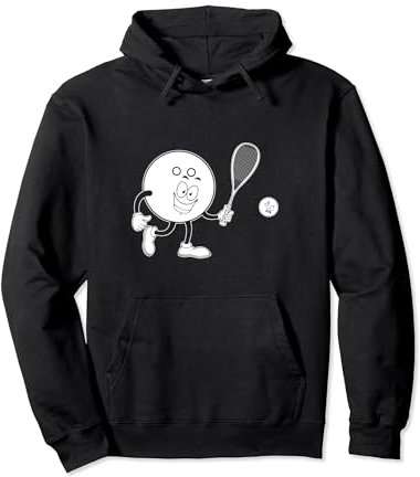 Lustiger Squash-Männchen, der Squash-Spieler, lustig Pullover Hoodie
