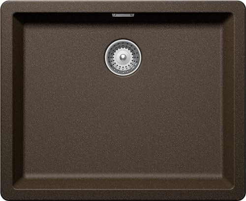 SCHOCK | Küchenspüle Galaxy N100LU 1 Becken mit Haken unter dem Spülbecken inklusive, Material ®Cristadur, Bronze, 530 x 430 mm